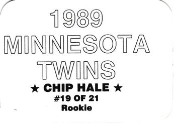 1989 Minnesota Twins (unlicensed) #19 Chip Hale Back