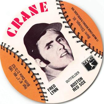1976 Crane Potato Chips Discs #NNO Fred Lynn Front