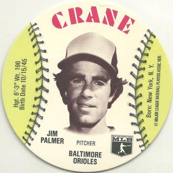 1976 Crane Potato Chips Discs #NNO Jim Palmer Front