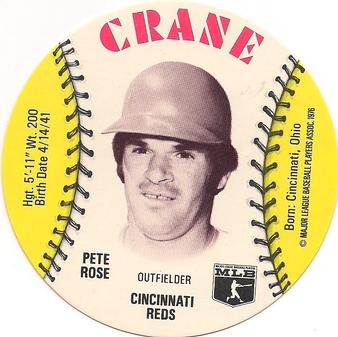 1976 Crane Potato Chips Discs #NNO Pete Rose Front