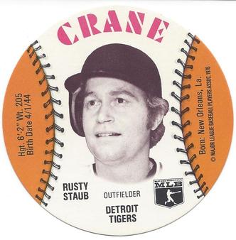 1976 Crane Potato Chips Discs #NNO Rusty Staub Front