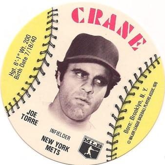 1976 Crane Potato Chips Discs #NNO Joe Torre Front