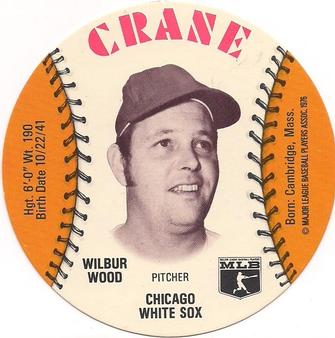 1976 Crane Potato Chips Discs #NNO Wilbur Wood Front