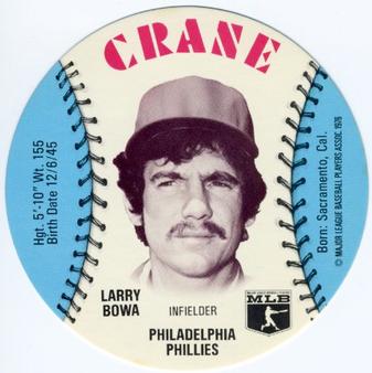 1976 Crane Potato Chips Discs #NNO Larry Bowa Front