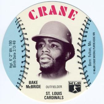 1976 Crane Potato Chips Discs #NNO Bake McBride Front