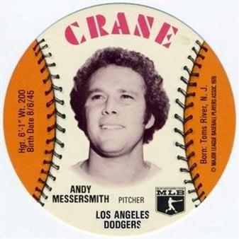 1976 Crane Potato Chips Discs #NNO Andy Messersmith Front