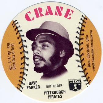 1976 Crane Potato Chips Discs #NNO Dave Parker Front