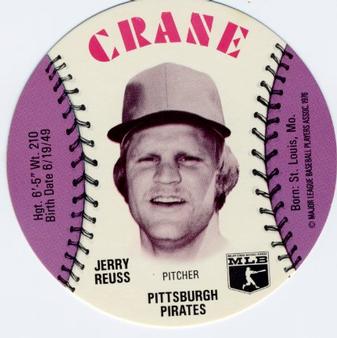 1976 Crane Potato Chips Discs #NNO Jerry Reuss Front