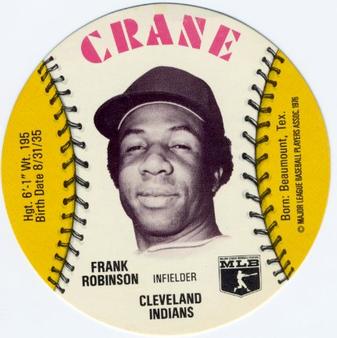1976 Crane Potato Chips Discs #NNO Frank Robinson Front