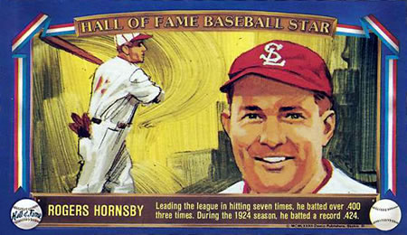 1982 Davco Hall of Fame Baseball Stars #12 Rogers Hornsby Front