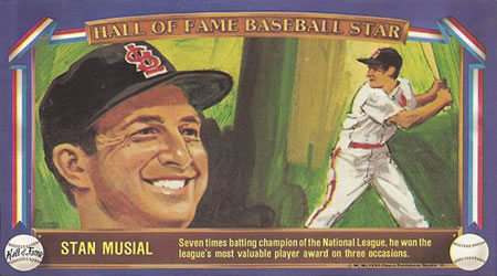 1982 Davco Hall of Fame Baseball Stars #18 Stan Musial Front