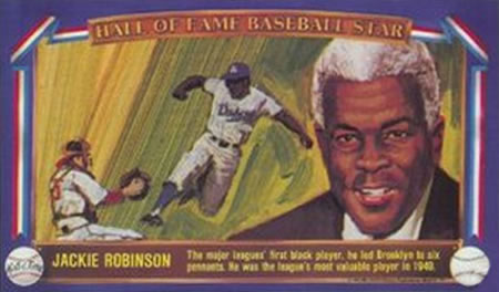 1982 Davco Hall of Fame Baseball Stars #19 Jackie Robinson Front
