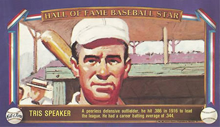 1982 Davco Hall of Fame Baseball Stars #21 Tris Speaker Front