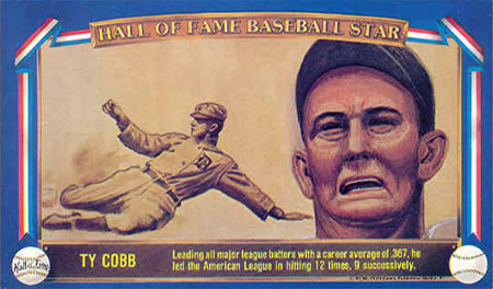 1982 Davco Hall of Fame Baseball Stars #4 Ty Cobb Front
