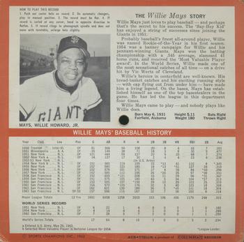 1964 Auravision Records #NNO Willie Mays Back