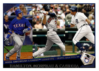 2009 Topps #176 Josh Hamilton / Justin Morneau / Miguel Cabrera Front