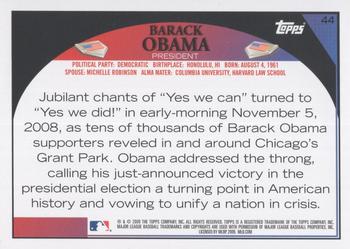 2009 Topps #44 Barack Obama Back