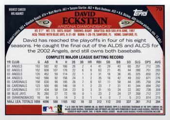 2009 Topps #79 David Eckstein Back