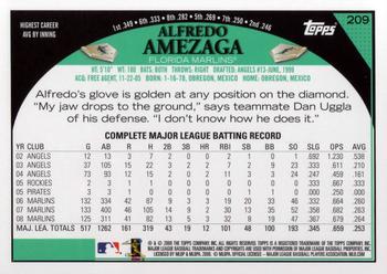 2009 Topps #209 Alfredo Amezaga Back