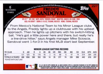 2009 Topps #227 Freddy Sandoval Back