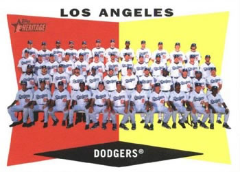 2009 Topps Heritage #18 Los Angeles Dodgers Front