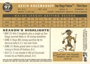 2009 Topps Heritage #97 Kevin Kouzmanoff Back