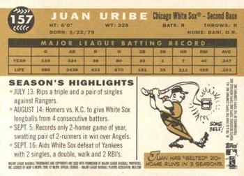 2009 Topps Heritage #157 Juan Uribe Back