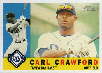 2009 Topps Heritage #166 Carl Crawford Front