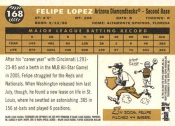 2009 Topps Heritage #168 Felipe Lopez Back