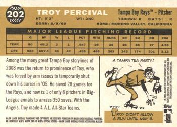 2009 Topps Heritage #202 Troy Percival Back