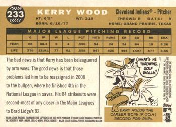 2009 Topps Heritage #233 Kerry Wood Back