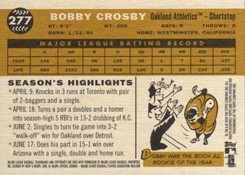 2009 Topps Heritage #277 Bobby Crosby Back