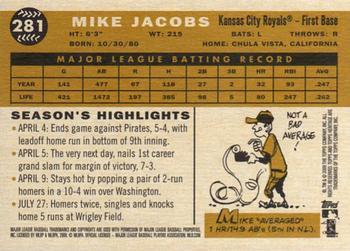 2009 Topps Heritage #281 Mike Jacobs Back