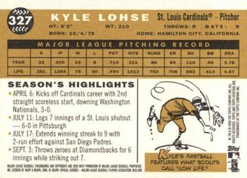 2009 Topps Heritage #327 Kyle Lohse Back