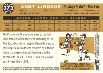 2009 Topps Heritage #373 Andy LaRoche Back