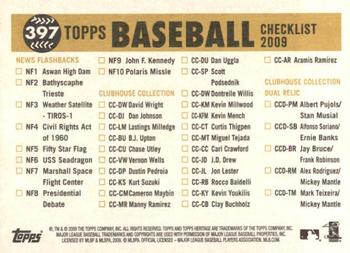 2009 Topps Heritage #397 Chicago Cubs Back