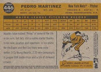 2009 Topps Heritage #446 Pedro Martinez Back