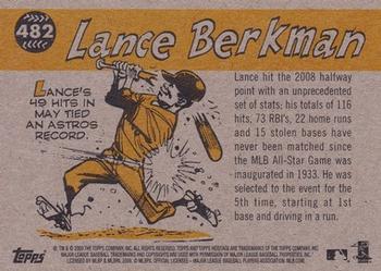 2009 Topps Heritage #482 Lance Berkman Back