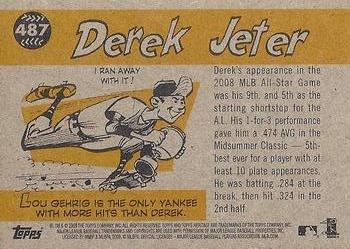2009 Topps Heritage #487 Derek Jeter Back