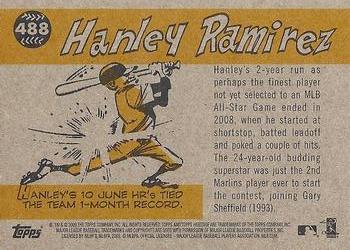 2009 Topps Heritage #488 Hanley Ramirez Back