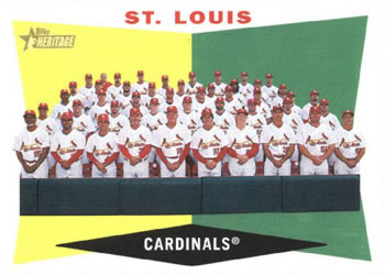 2009 Topps Heritage #242 St. Louis Cardinals Front