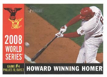 2009 Topps Heritage #388 Howard Winning Homer Front