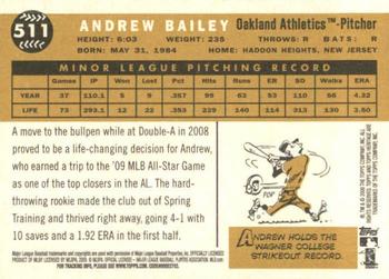 2009 Topps Heritage #511 Andrew Bailey Back