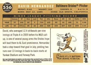 2009 Topps Heritage #556 David Hernandez Back