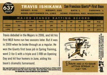 2009 Topps Heritage #637 Travis Ishikawa Back