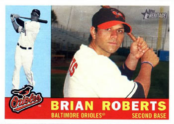 2009 Topps Heritage #419 Brian Roberts Front