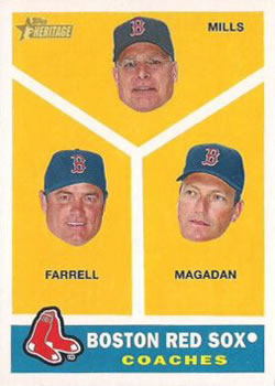 2009 Topps Heritage #456 Boston Red Sox Coaches (Brad Mills / John Farrell / Dave Magadan) Front