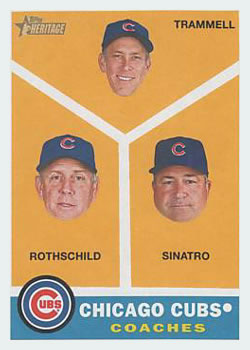 2009 Topps Heritage #457 Chicago Cubs Coaches (Alan Trammell / Larry Rothschild / Matt Sinatro) Front