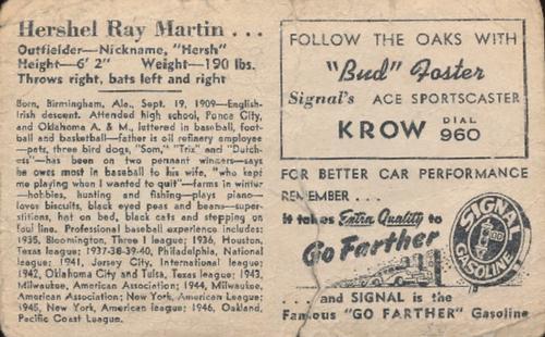 1947 Signal Oil #NNO Hersh Martin Back