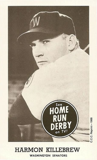 1988 Card Collectors Home Run Derby Reprints #10 Harmon Killebrew Front